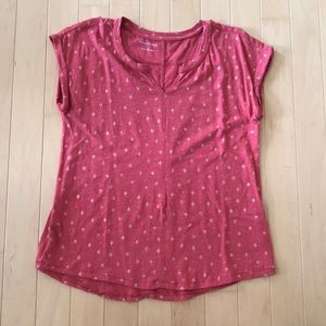 Maurices Orange/Coral Short Sleeve. Size Large.